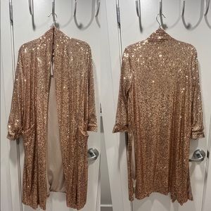 SEQUINED DUSTER JACKET